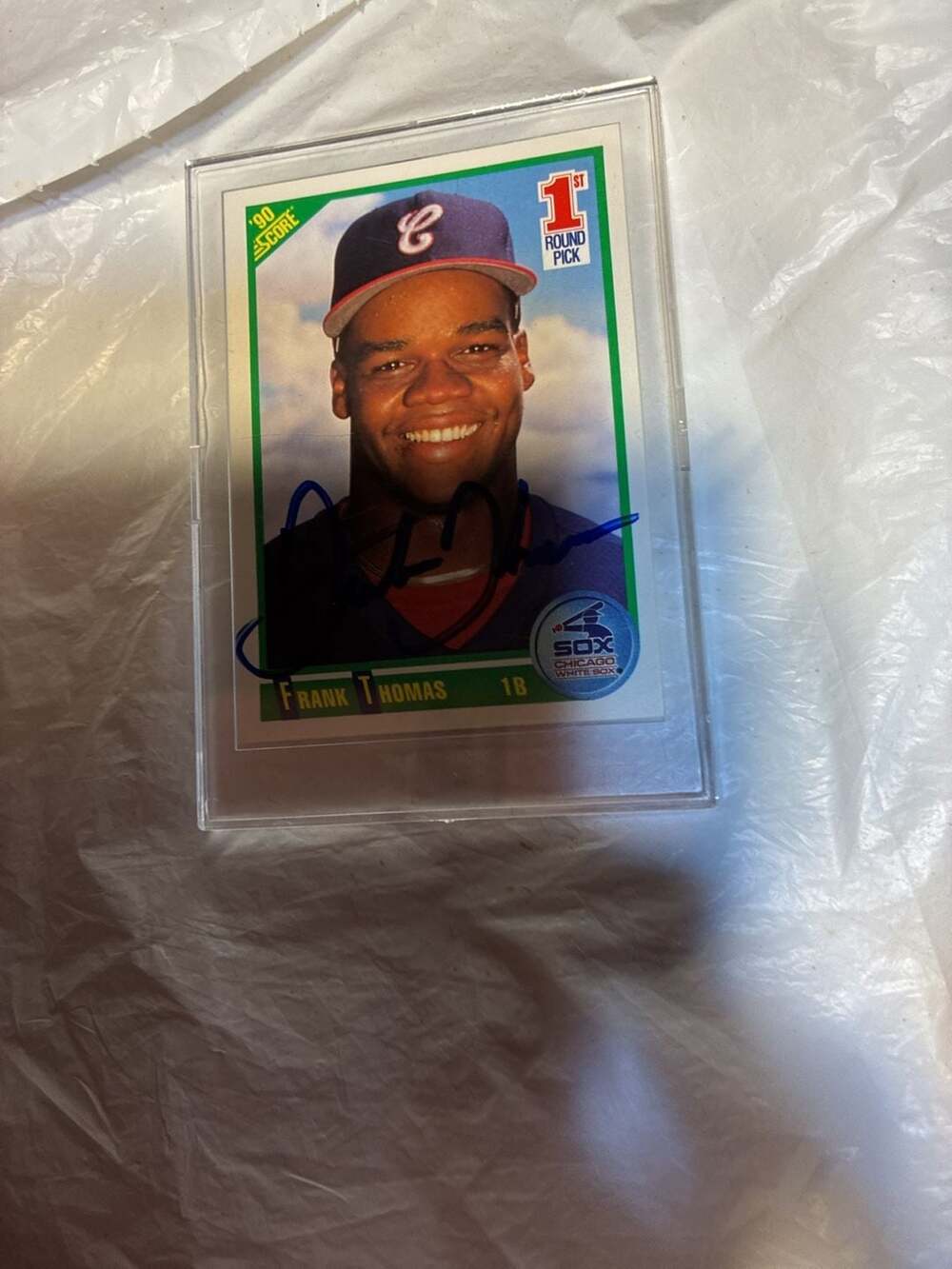 Frank Thomas 1990 Score 663 Chicago White Sox Rookie Card Autographed